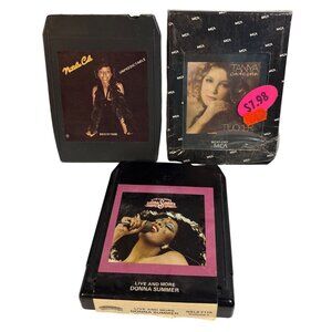 8 Track Tapes Women Lot of 3  Natalie Cole Donna Summer And Tanya Tucker